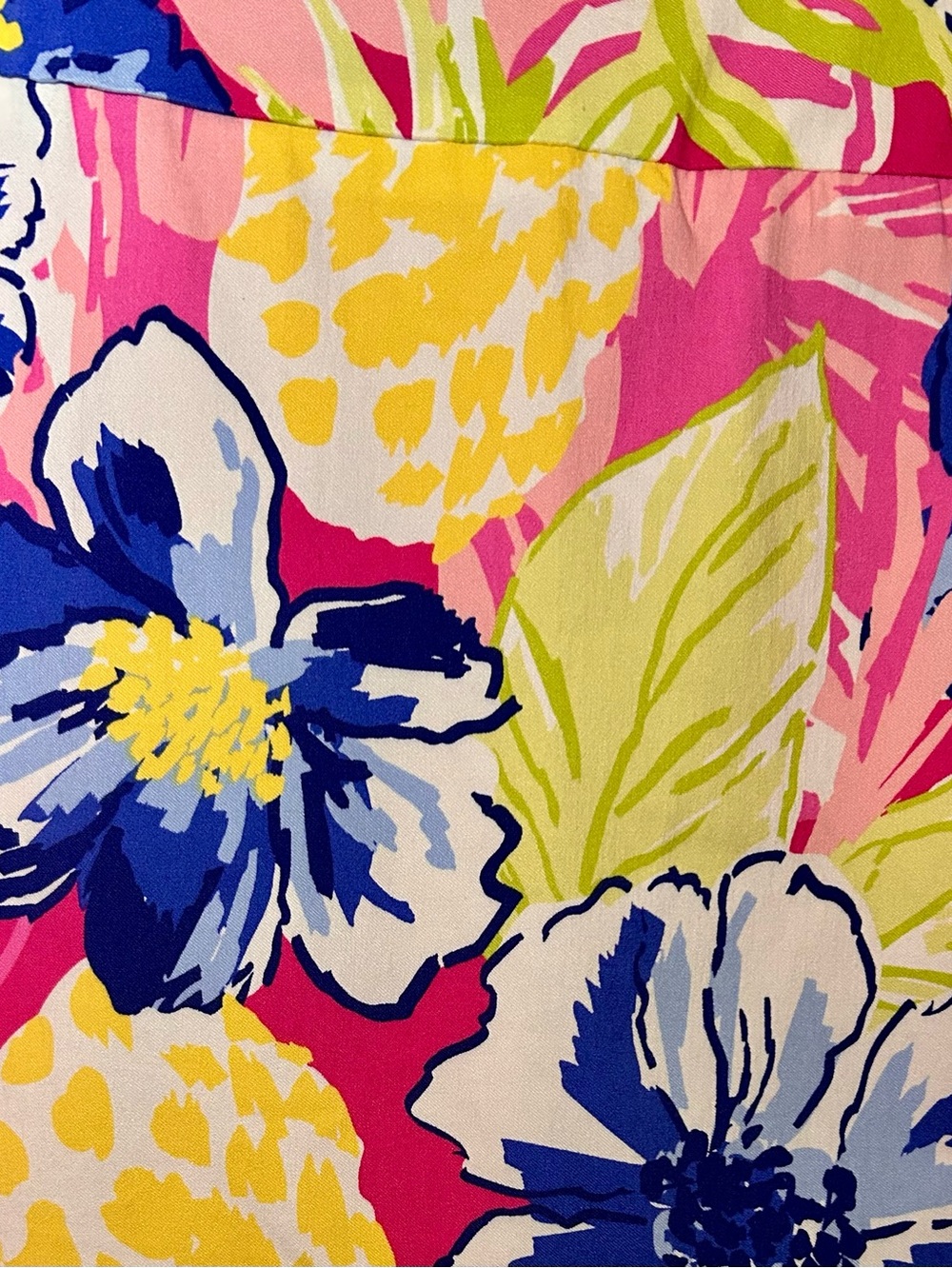 Rafaella Pink Floral Mini Skirt with Blue Accents - Picture 2 of 8